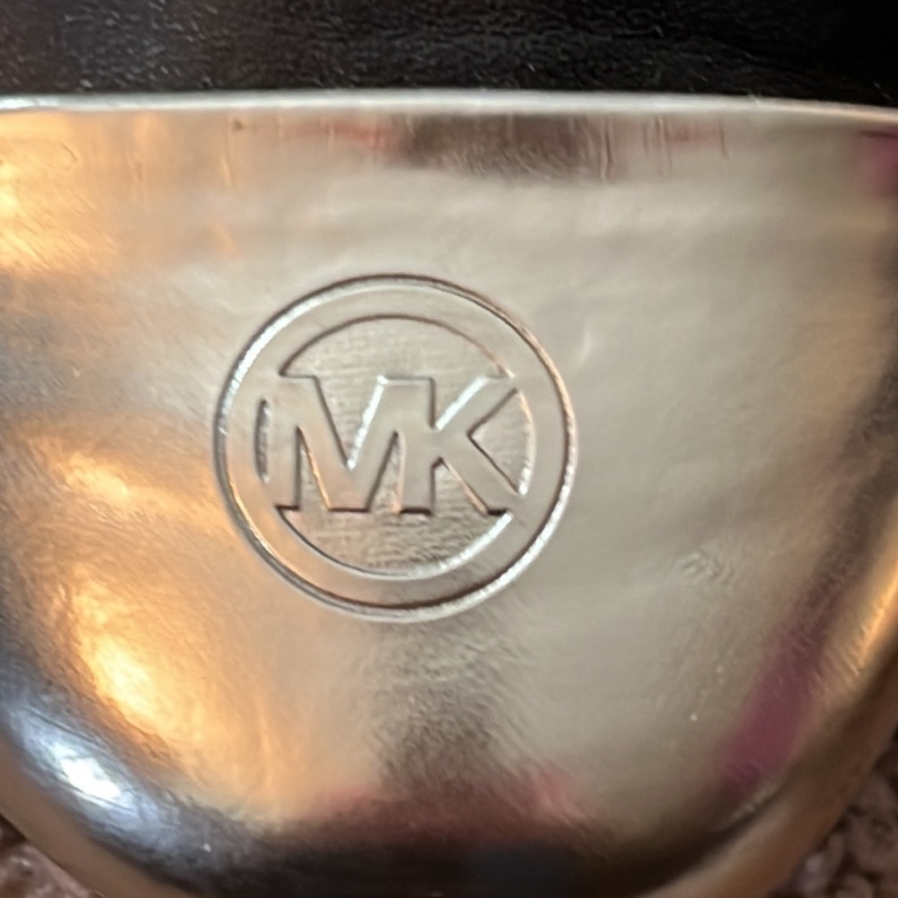 Michael Kors Rover metallic toe cap black leather ballet flats size 5 - Picture 6 of 8